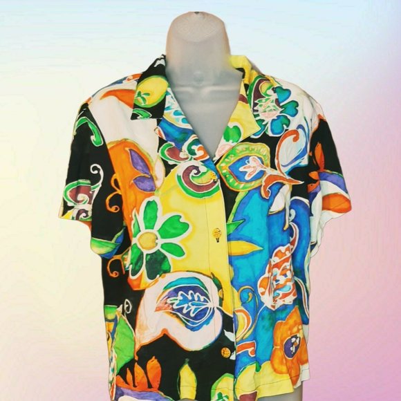Jams World Tops - Jams World Hawaiian Mystere Top sz L